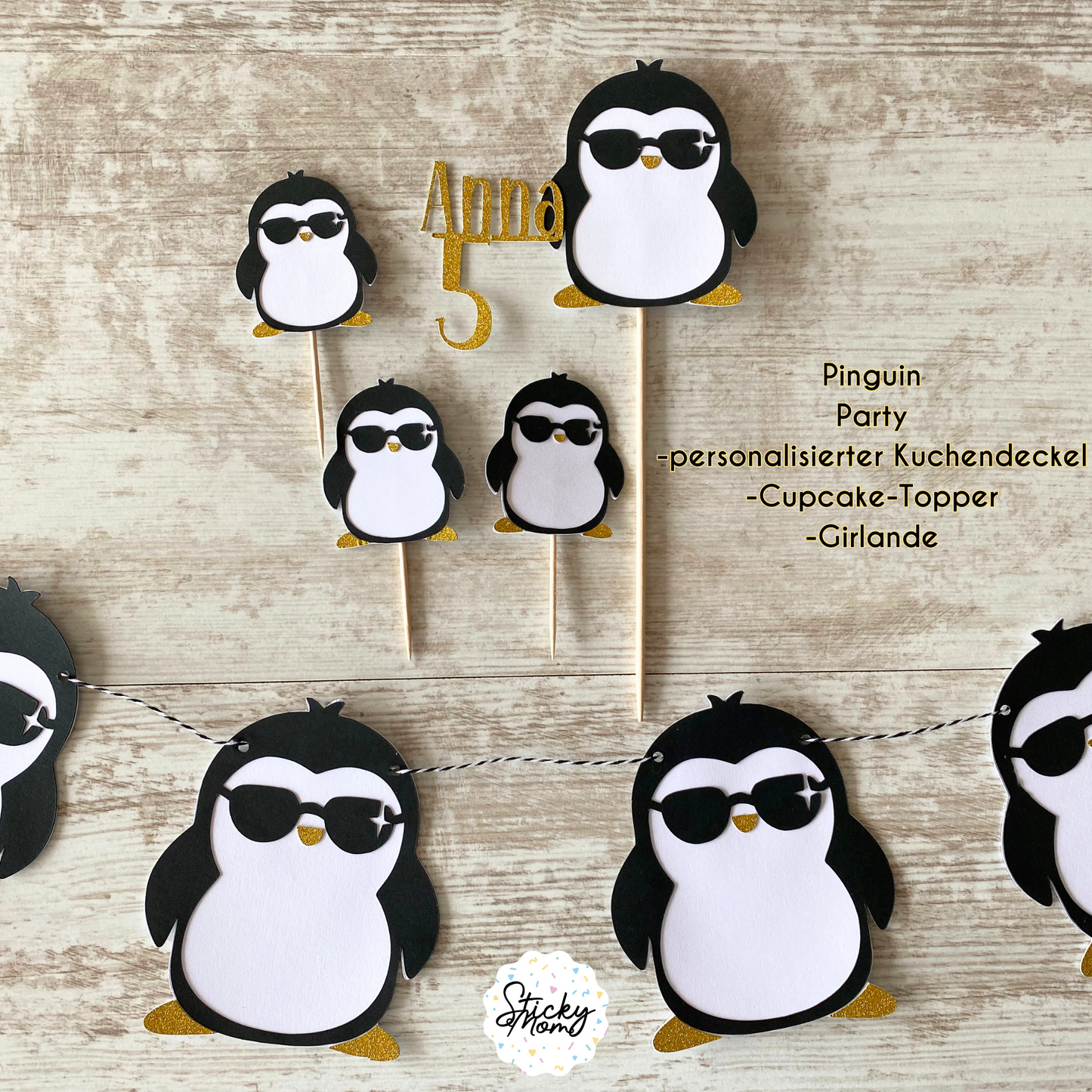Penguin party garland