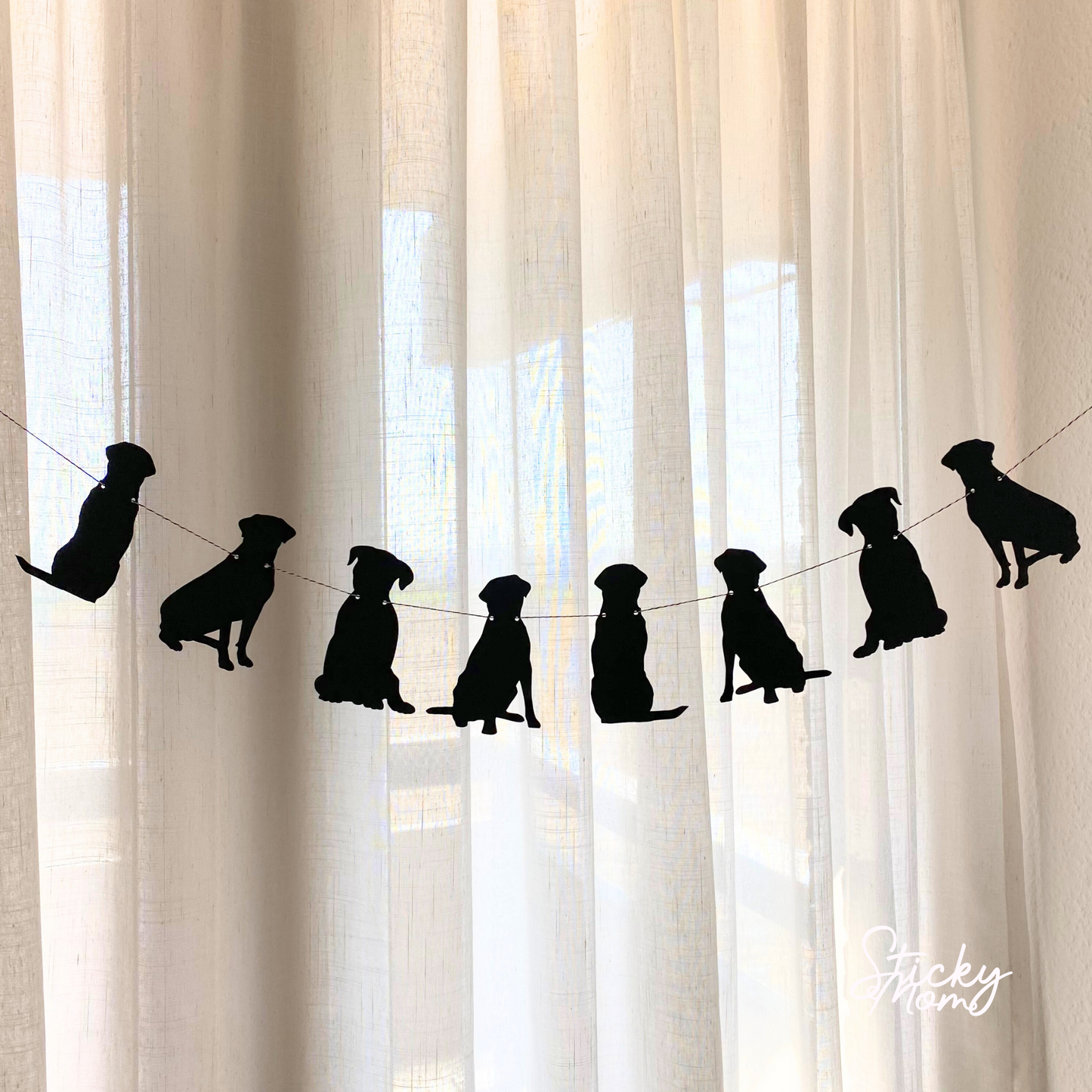 Labrador dog party garland & puppy confetti - dog birthday