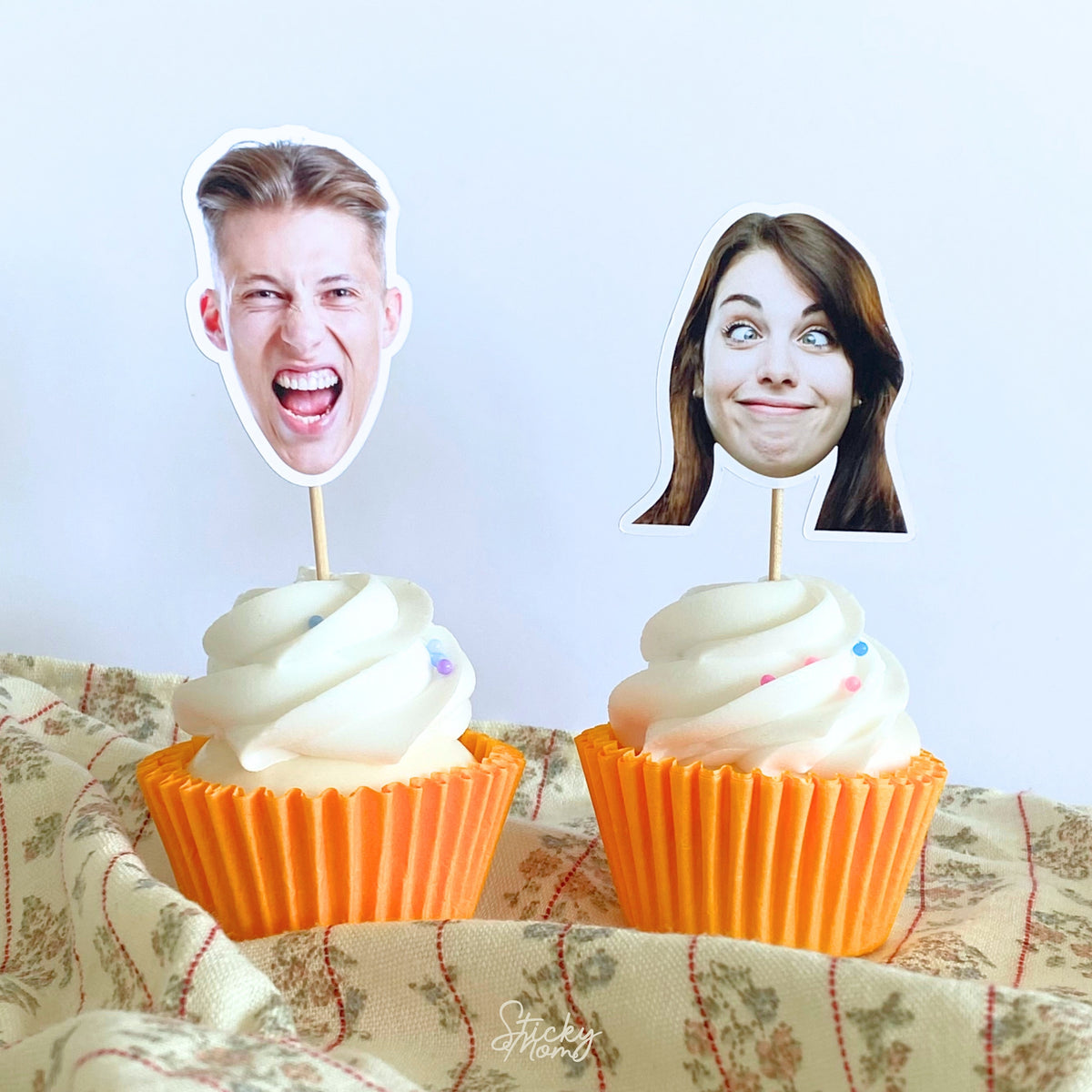 Dog face confetti, cupcake toppers or garland