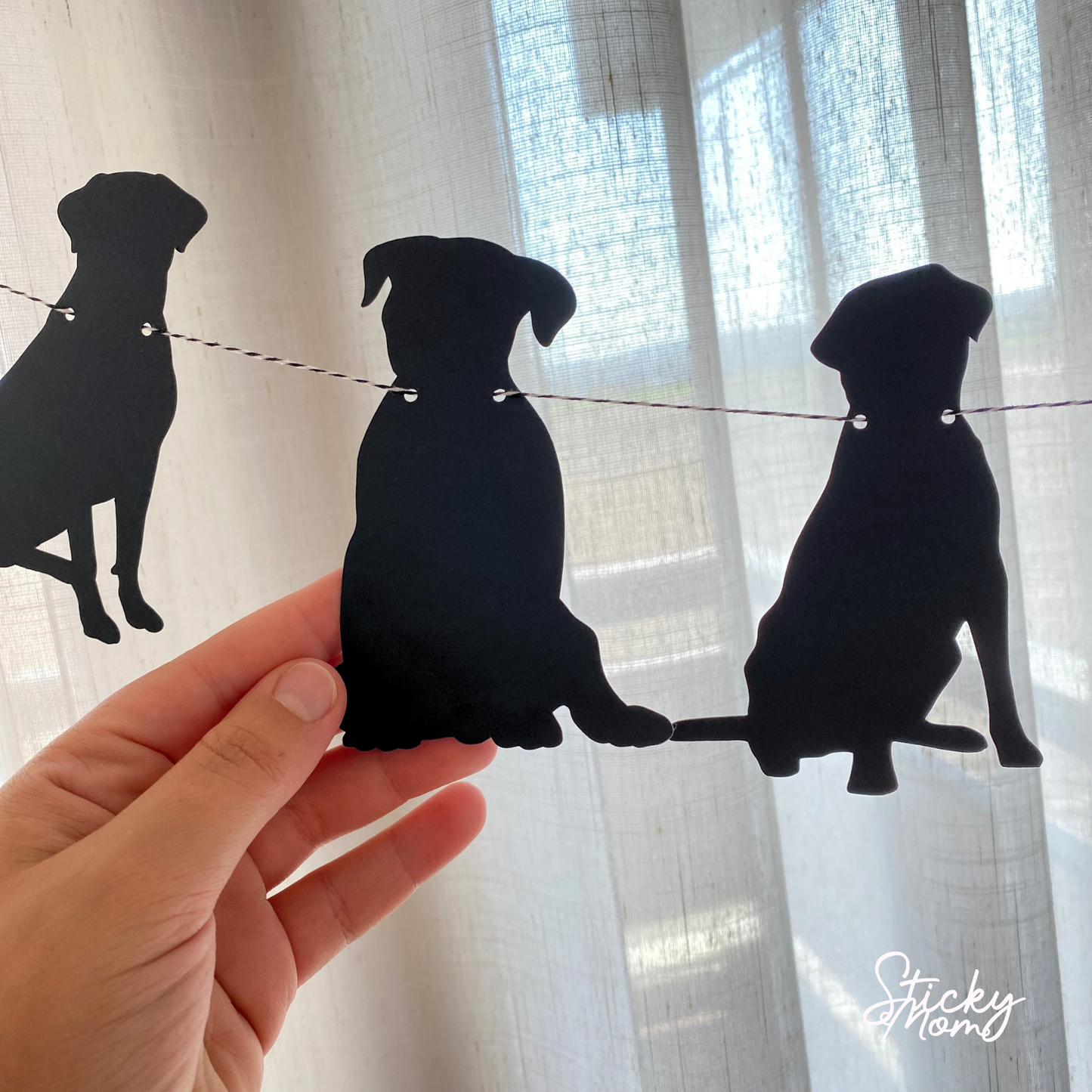 Labrador dog party garland & puppy confetti - dog birthday