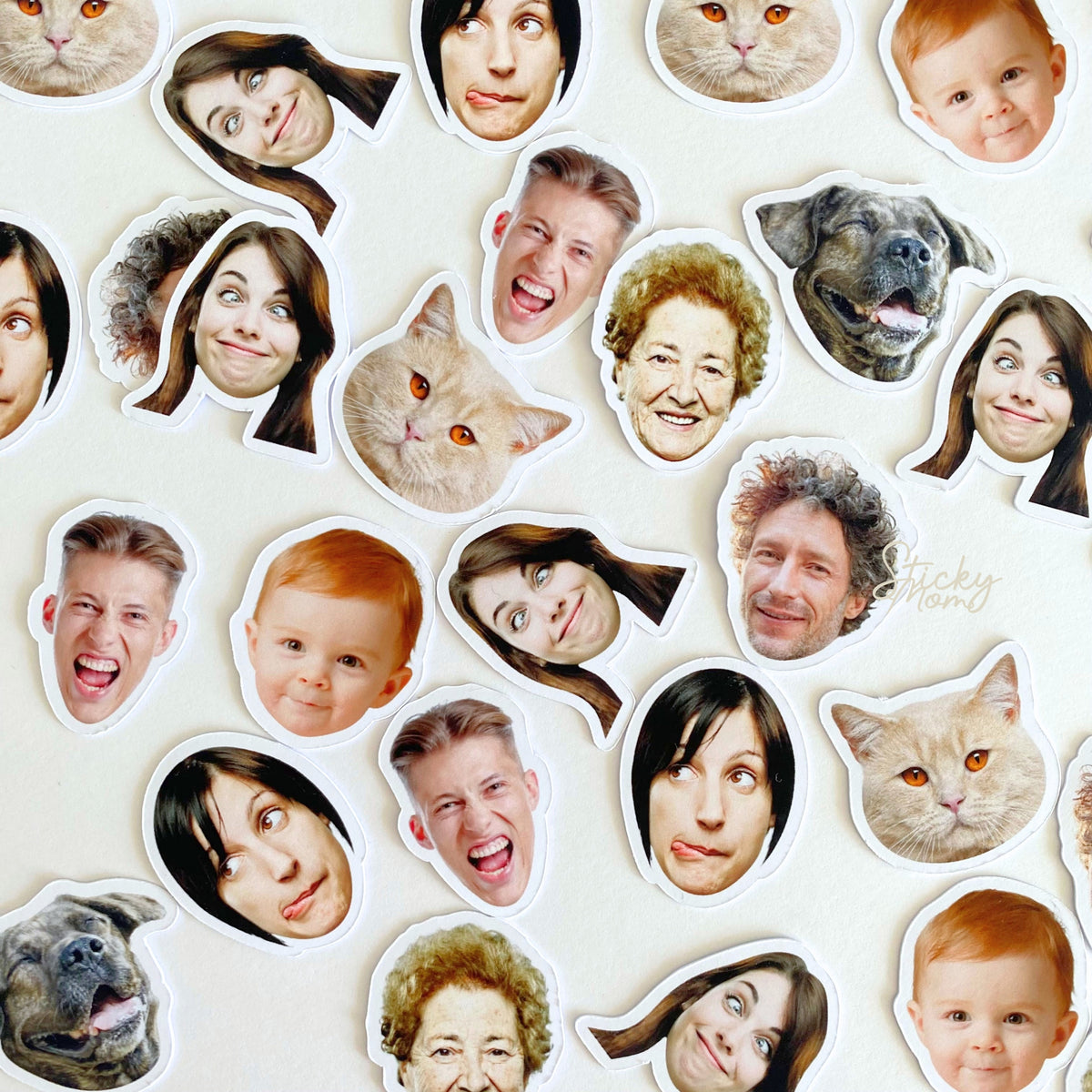 Dog face confetti, cupcake toppers or garland