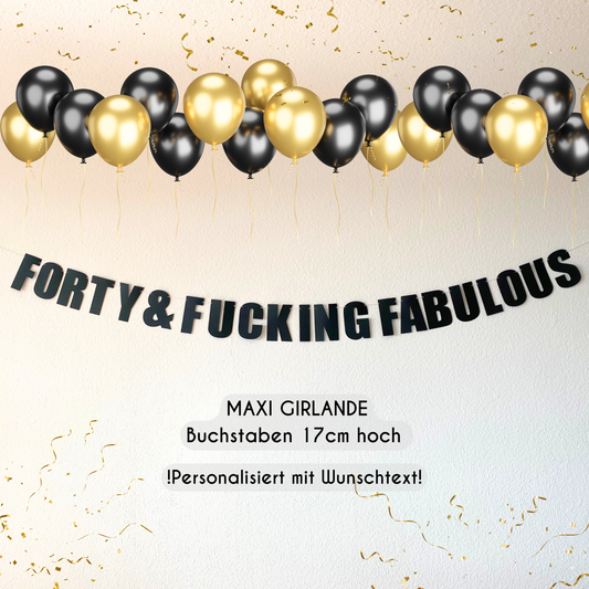 Maxi-Girlande personalisiert - Banner zum 40. Geburtstag