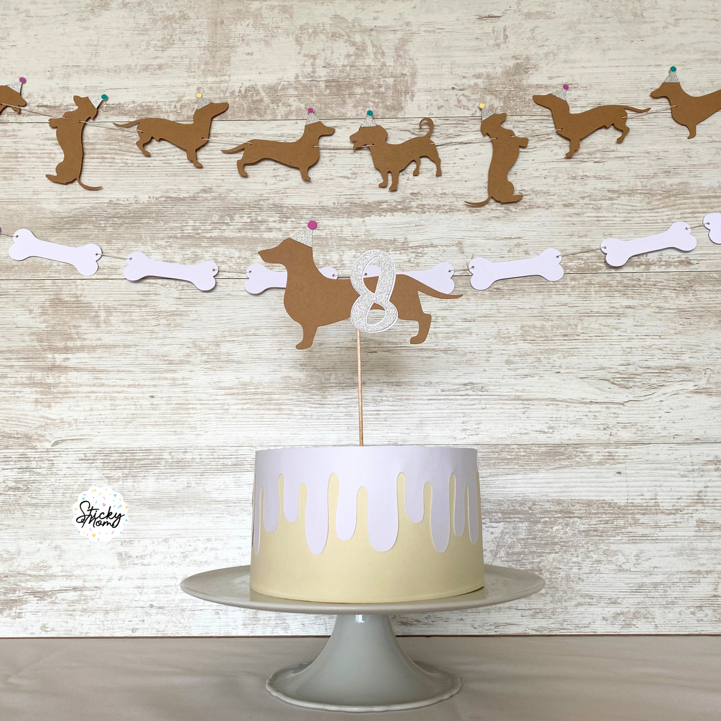 Dackel Hundeparty Cake Topper - Hundegeburtstag