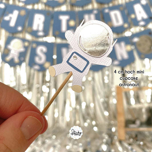 Astronaut party Cupcake topper - space birthday