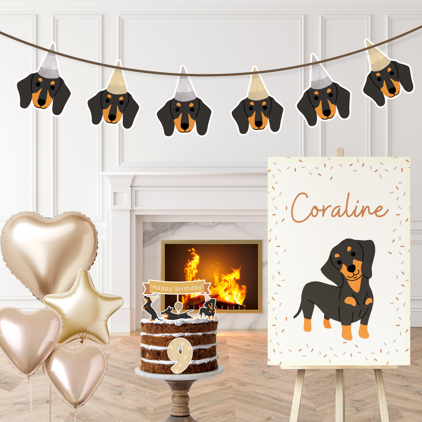 Dachshund Birthday Bundle printable - personalized by us!