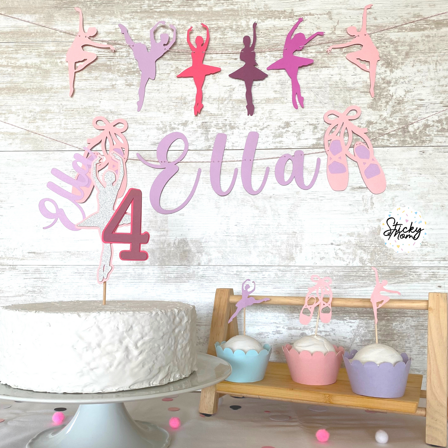 Ballerina party cake topper - ballet birthday