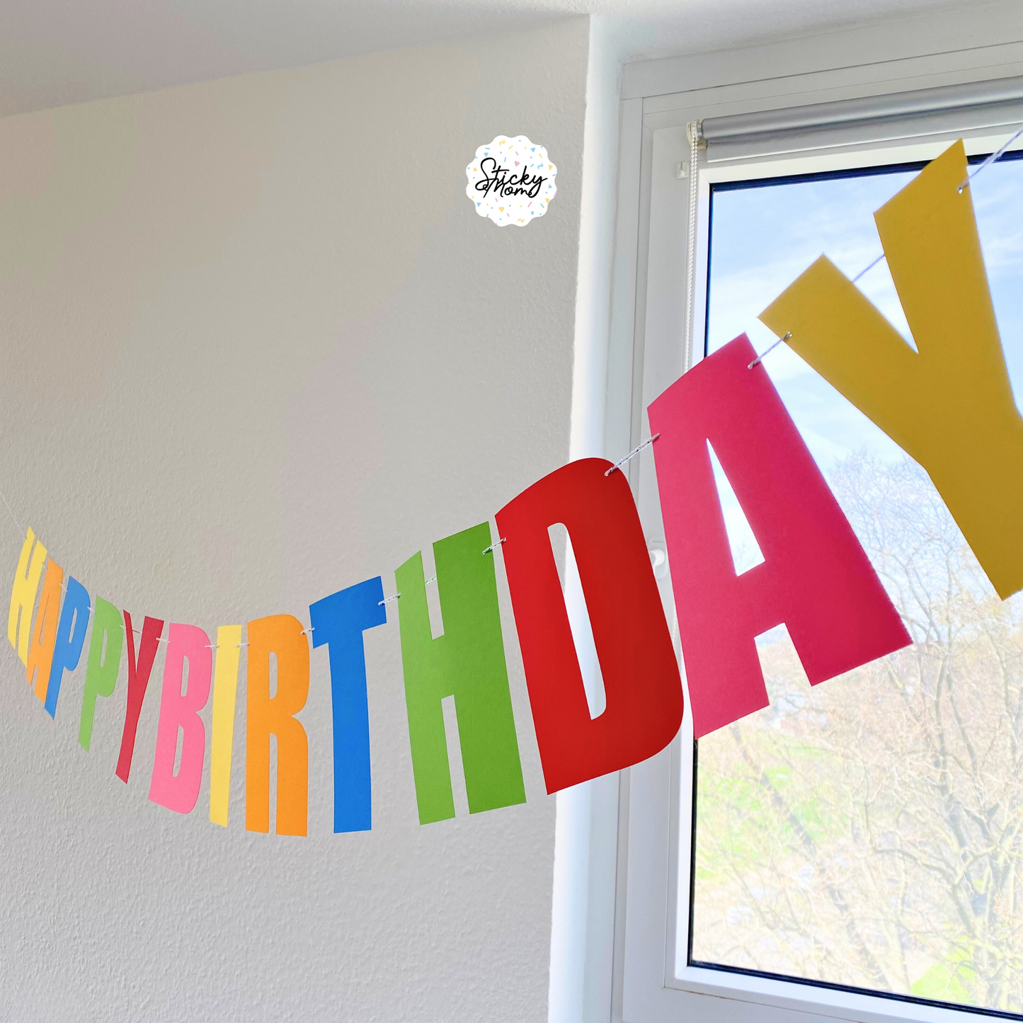 Rainbow Garland  "Happy birthday" or "Geburtstagskind" rainbow decoration personalized with name | kinder rainbow party