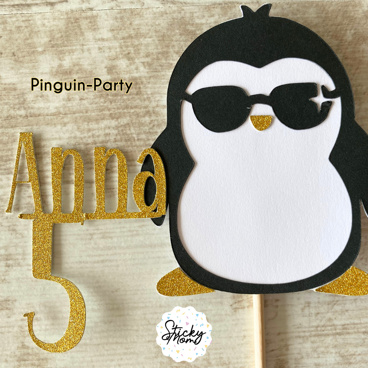 Penguin party Cake topper