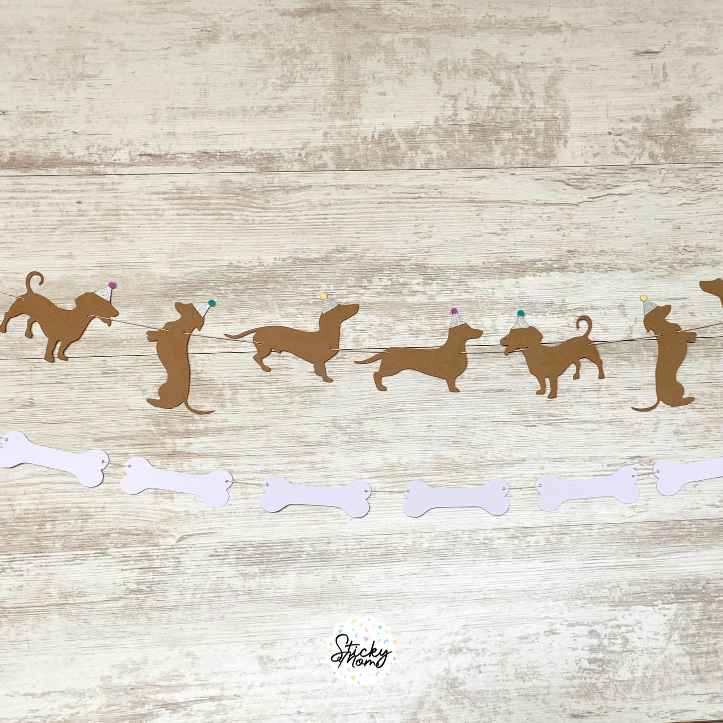 Dachshund dog party garland - dog birthday