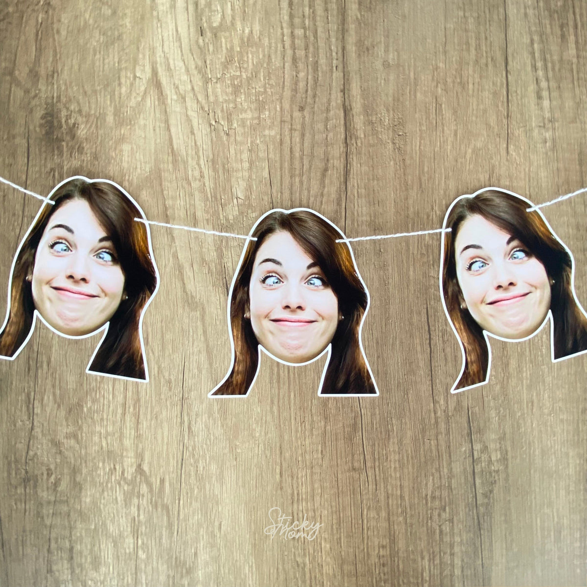 Dog face confetti, cupcake toppers or garland