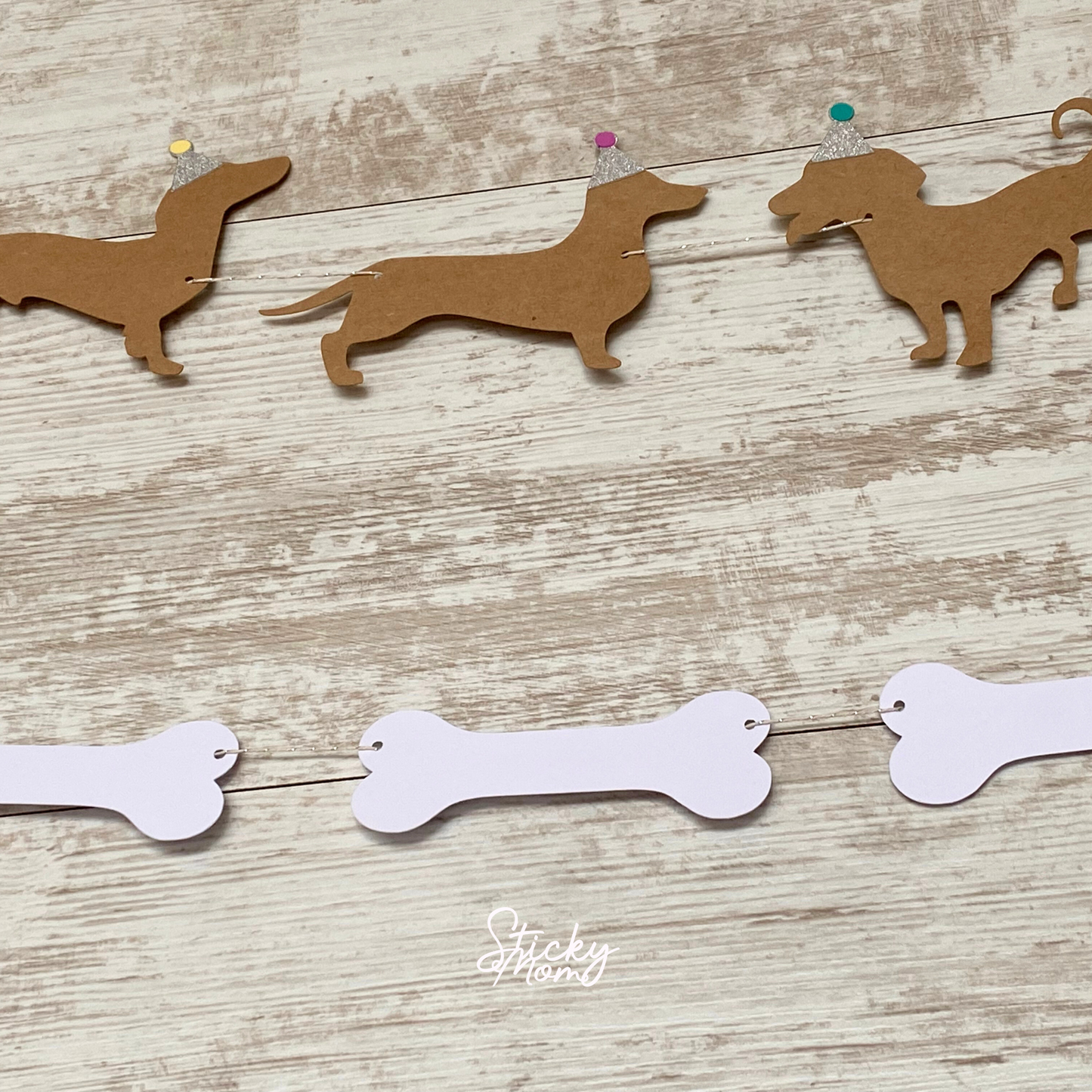 Dachshund dog party garland - dog birthday