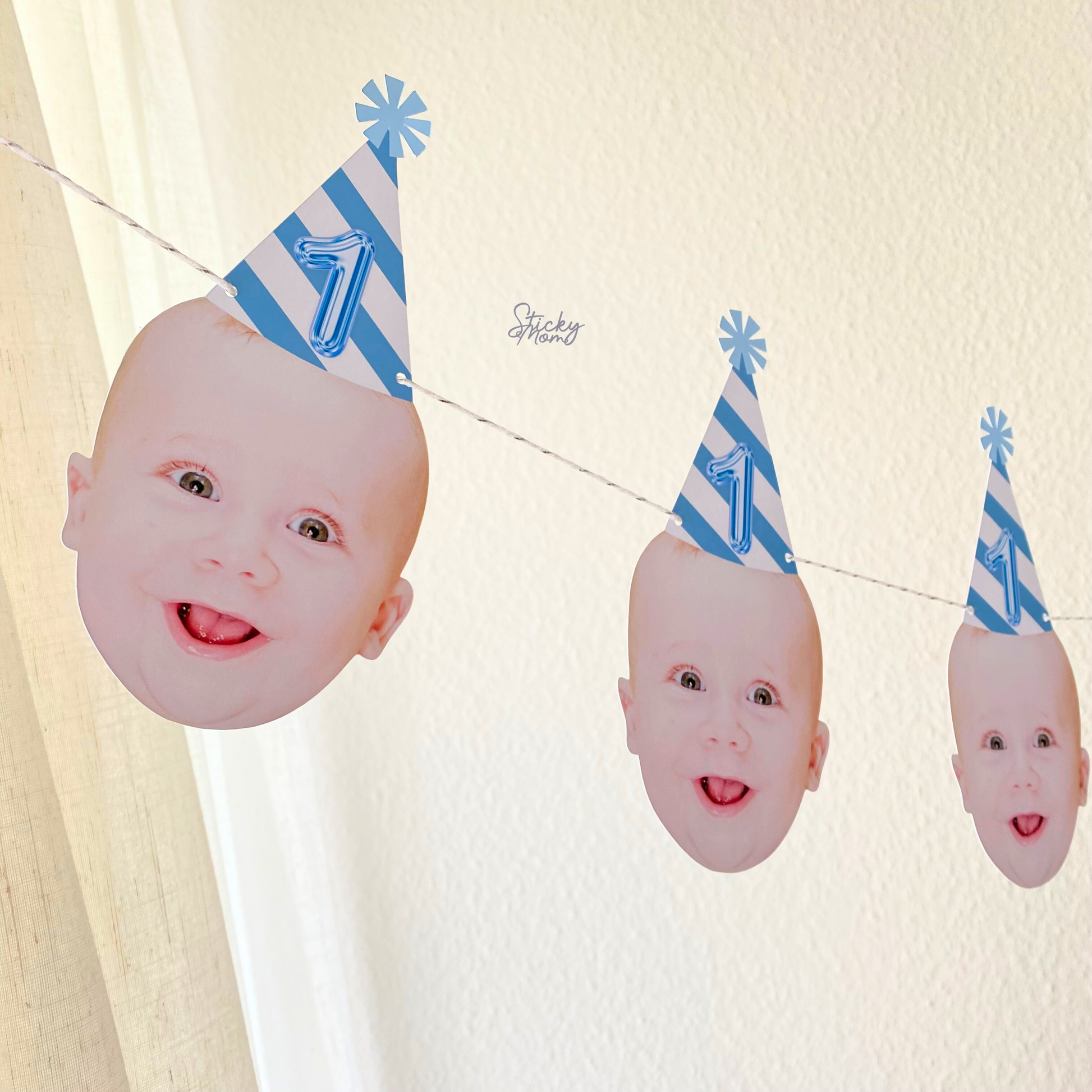 birthday face banner, baby face banner, baby face garland, baby face bunting, first year banner, face bunting baby, birthday banner face,baby birthday facee banner, 1st birthday banner, custom face garlands, birthday face decor, 1st birthday photos