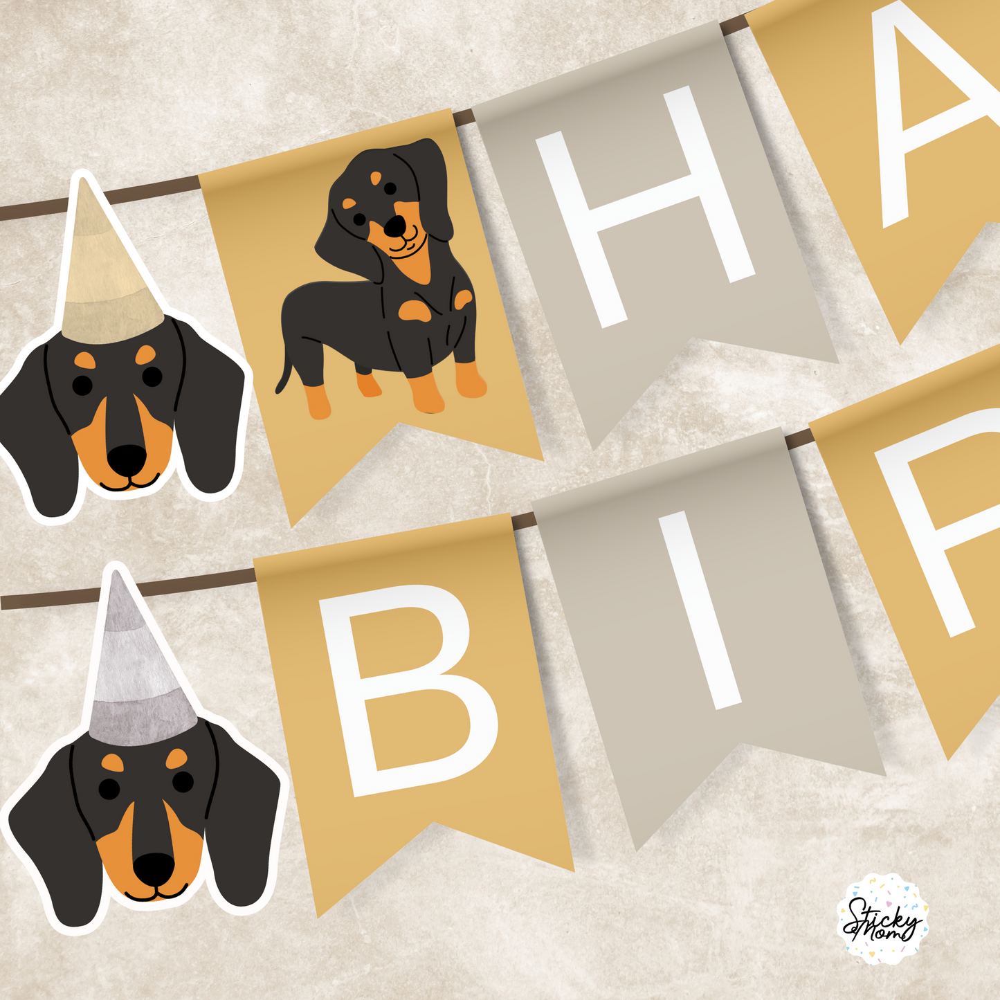 Dachshund Birthday Bundle printable - personalized by us!