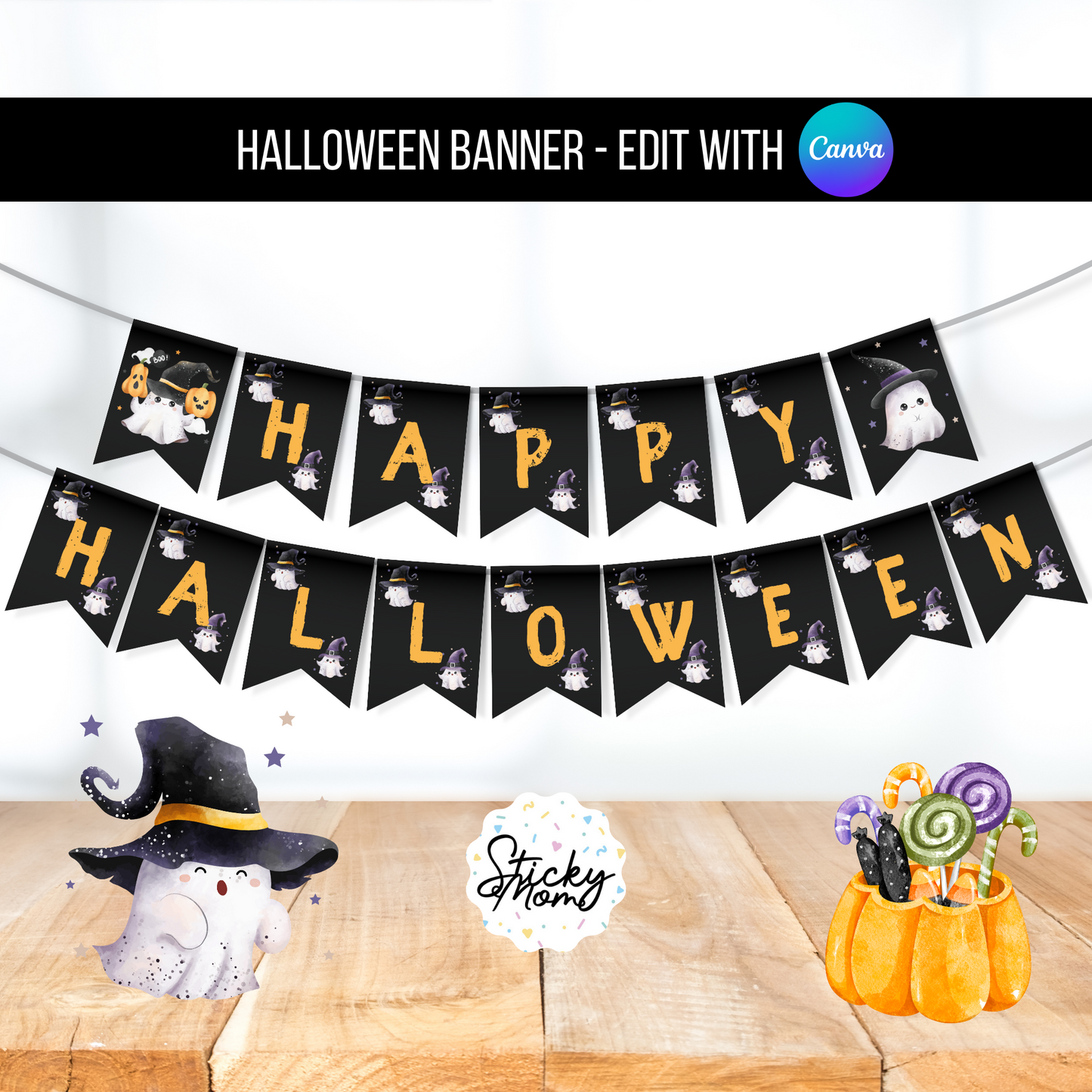 Happy Halloween printable garland