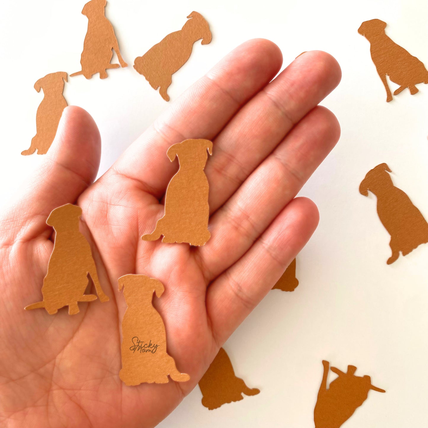 handmade Labrador dog paper confetti birthday party