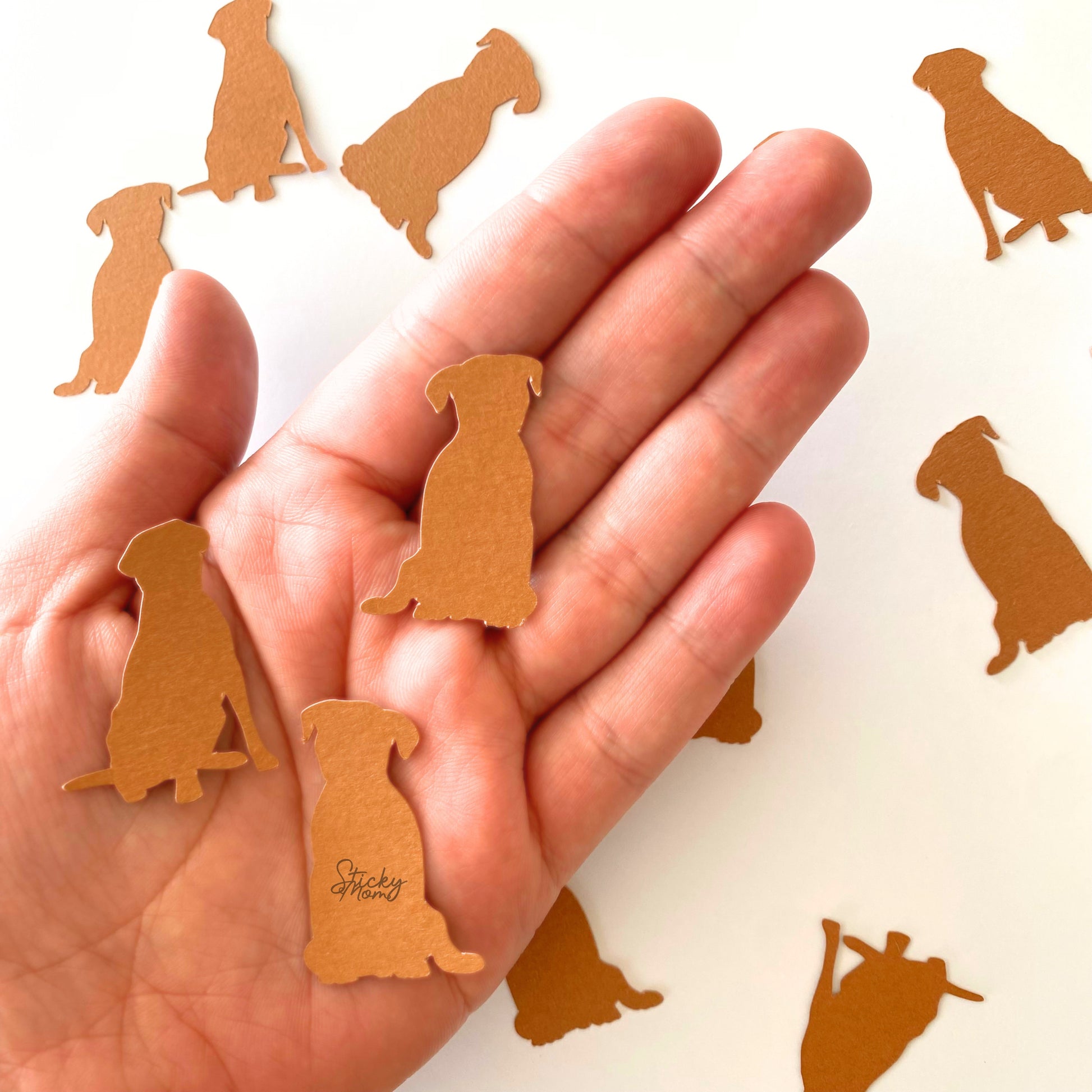handmade Labrador dog paper confetti birthday party