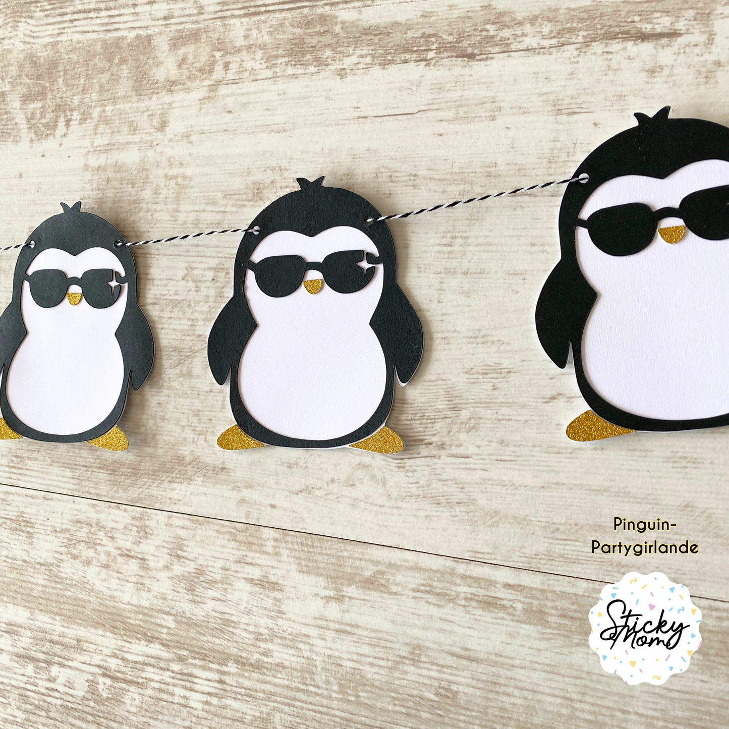  Penguin Garland, Penguin Banner, Penguin Party Supplies, Penguin Decorations, Penguin Birthday Party