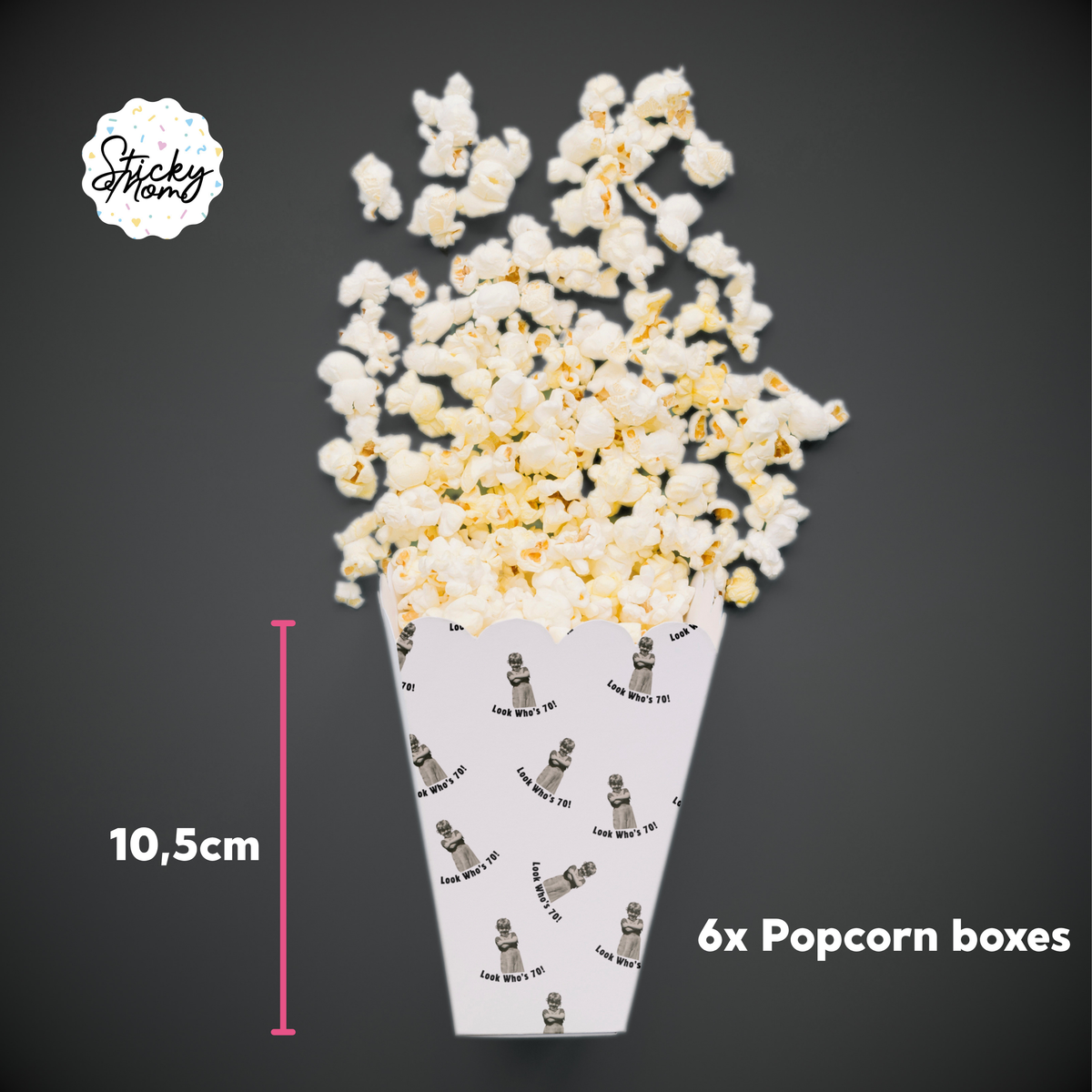 photo popcorn box custom party decorations personalized photo popcorn boxes dessert tables Stickymomshop