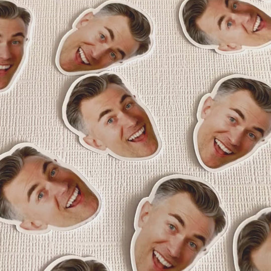 man_photo_confetti_image custom photo banner, photo decorations, photo cupcake toppers, single face photo confetti image stickymomshop video