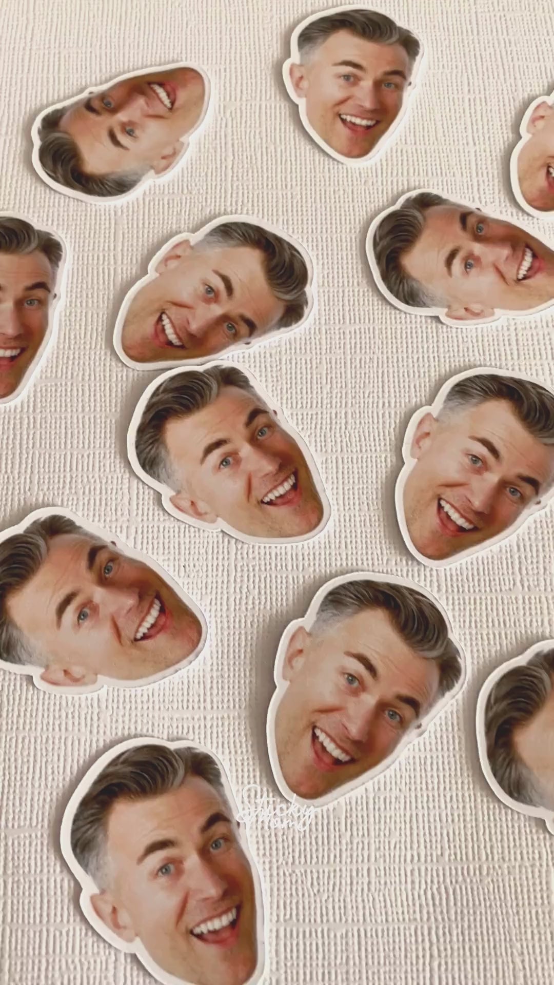 man_photo_confetti_image custom photo banner, photo decorations, photo cupcake toppers, single face photo confetti image stickymomshop video